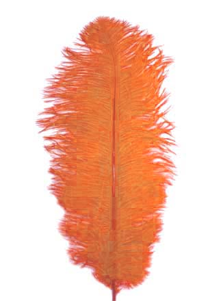 Ostrich Feather Plume - #28 ORANGE